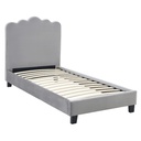 Bett 90x200 CRATER Grauer Samt