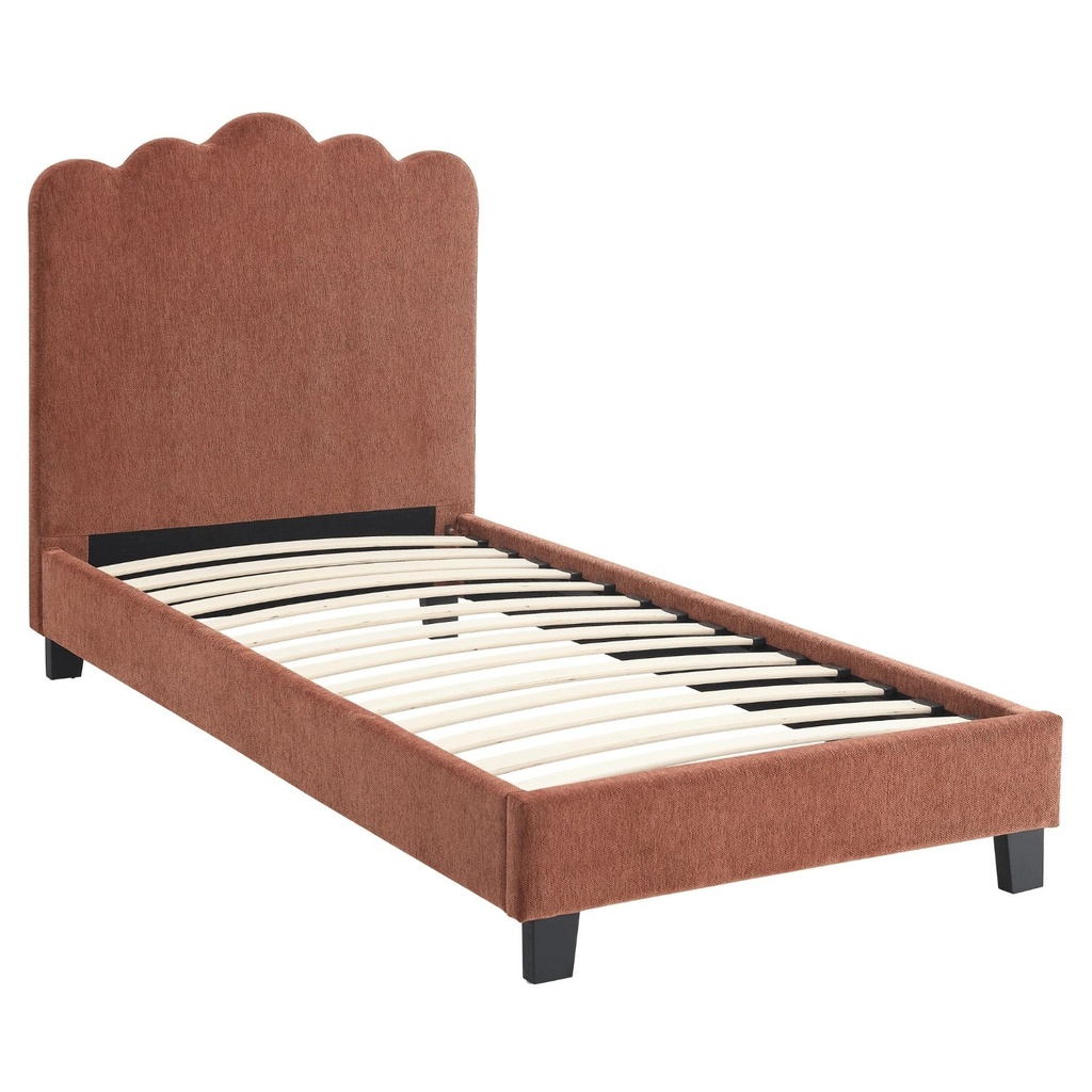 [ME.CRATER/90/RD/T/LOZ] Bett 90x200 CRATER Rude Stoff