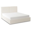 Bett 160x200 MARSYLIA mit cremefarbenem Bouclé-Behälter