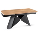 VERONA Ausziehbarer Tisch aus Keramik, 160–240 cm, Eiche/Schwarz