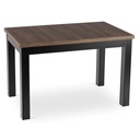 SKUBI ausziehbarer Tisch 120-160 cm Walnuss/Schwarz