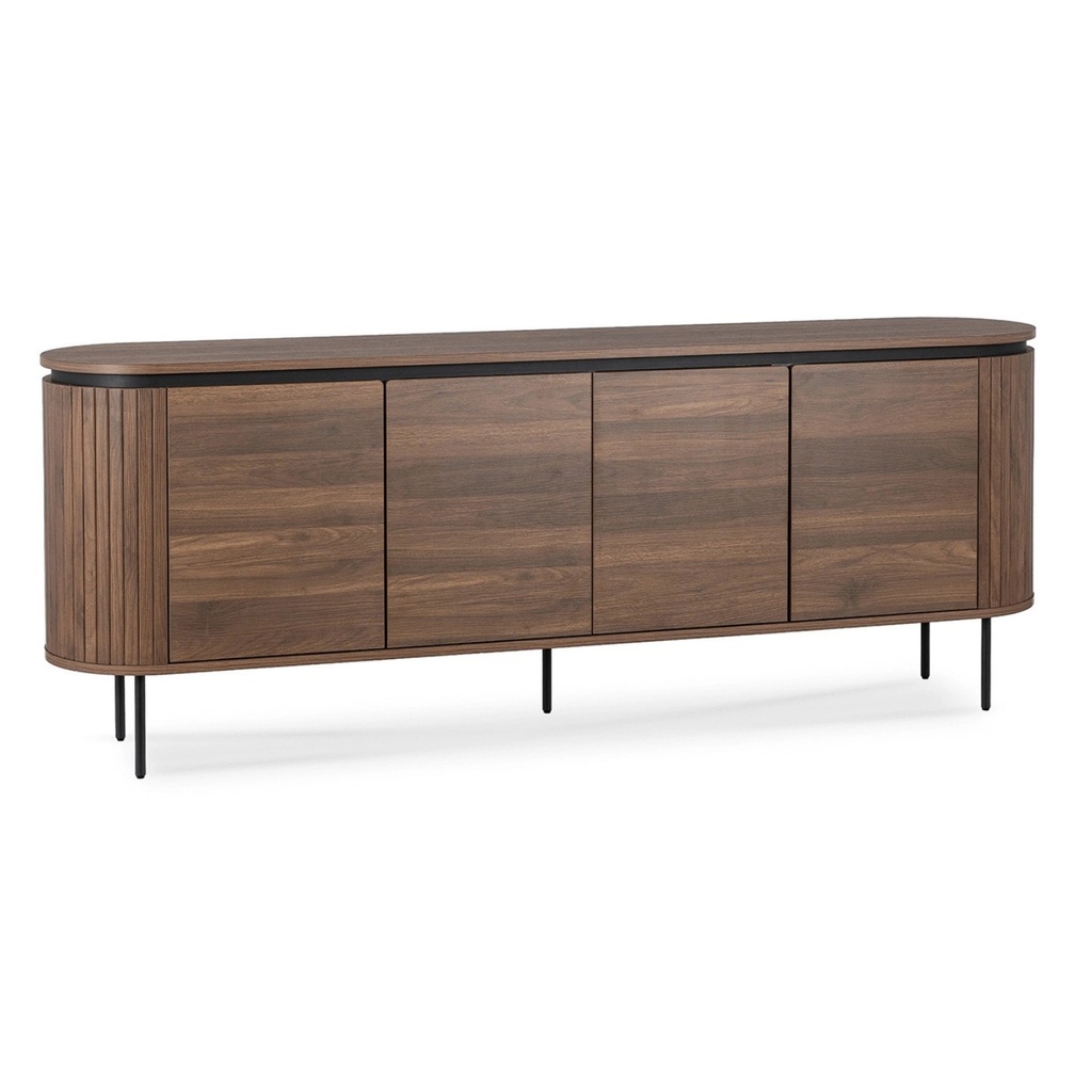 BECK Kommode 200 cm, viertürig Nussbaum