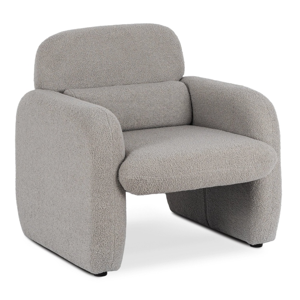 [ME.TOGO/P/TB/FW] TOGO Grauer Bouclé-Loungesessel