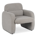 TOGO Grauer Bouclé-Loungesessel