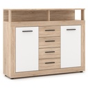 BLAGO MIDI B Kommode 119,5 cm Sonoma Eiche/Weiß