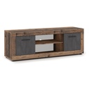 BLAGO TV-Schrank 140 cm Dunkle Eiche/Graphit