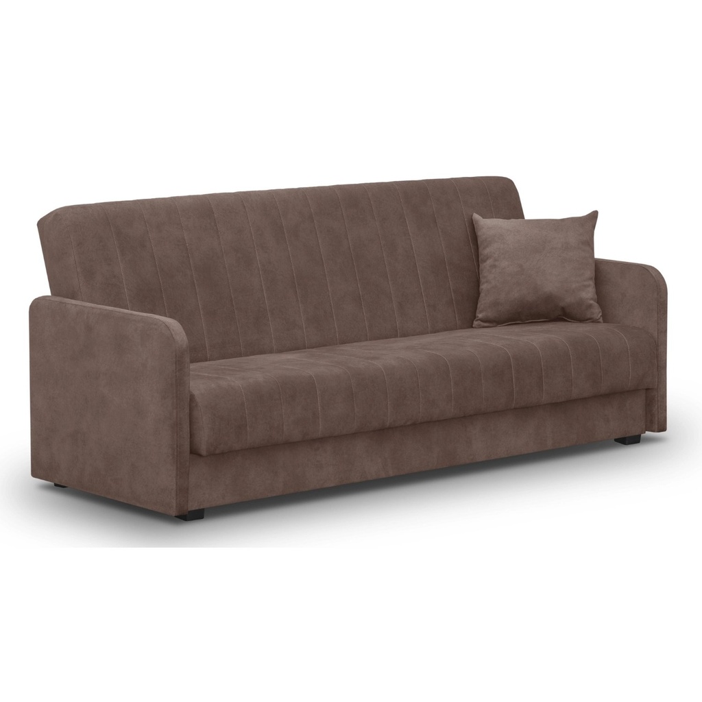 PORTO Klappsofa aus braunem Samt