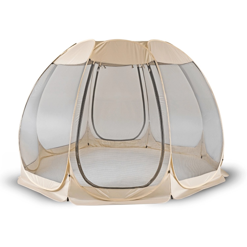 [ME.CAMA/390/BZ/CZ/T/OGR/PAW] CAMA Pavilion 395 cm Gartenpavillon Beige/Schwarz