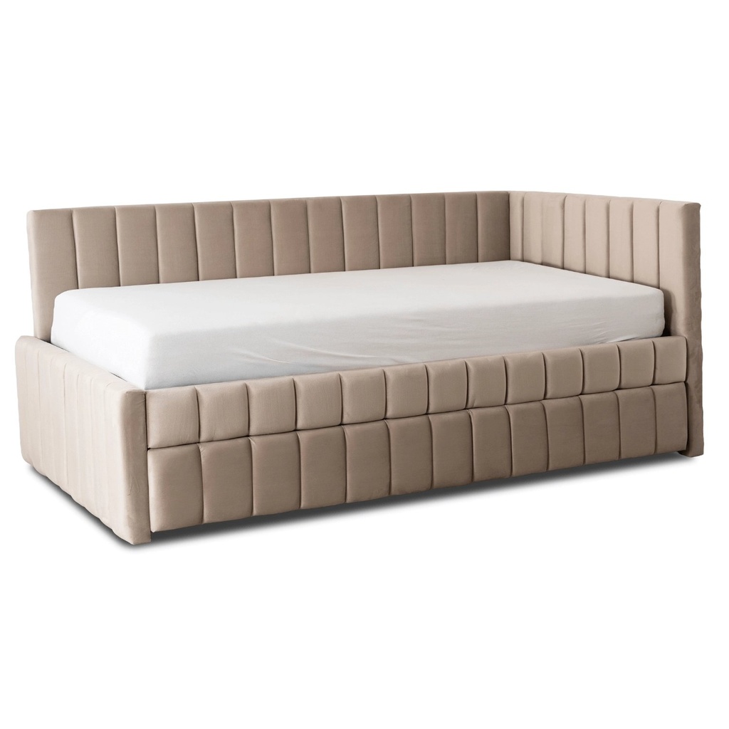 [ME.VILLEMO/120/90/BZ/V/LOZWYS] Bett 120x200 VILLEMO Beige Velours