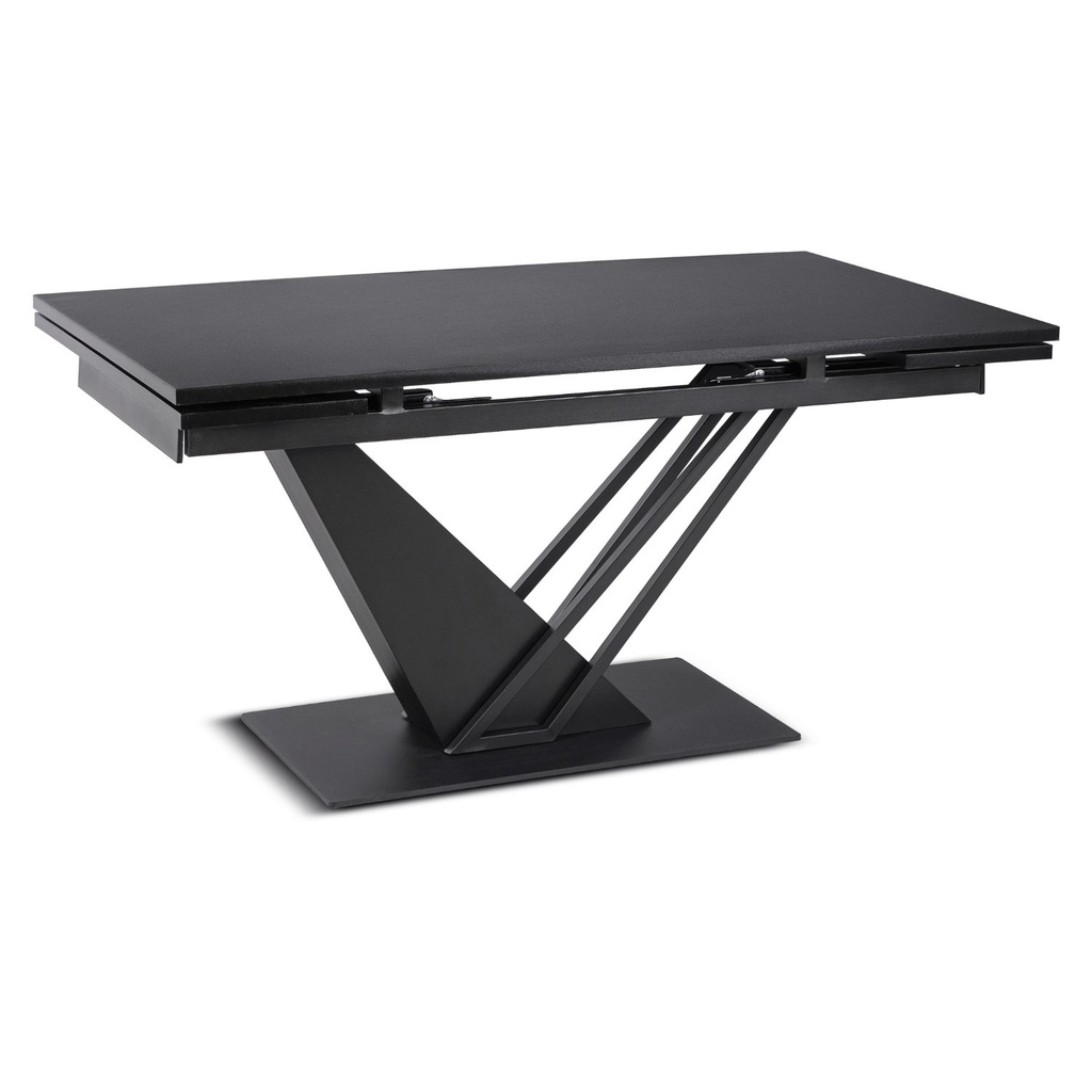 REX ausziehbarer Tisch 160-220 cm MDF Schwarz