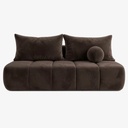 SARIA Klappsofa aus braunem Velours