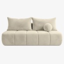 SARIA Klappsofa aus cremefarbenem Velours