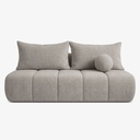 SARIA Hellgraues Chenille-Schlafsofa