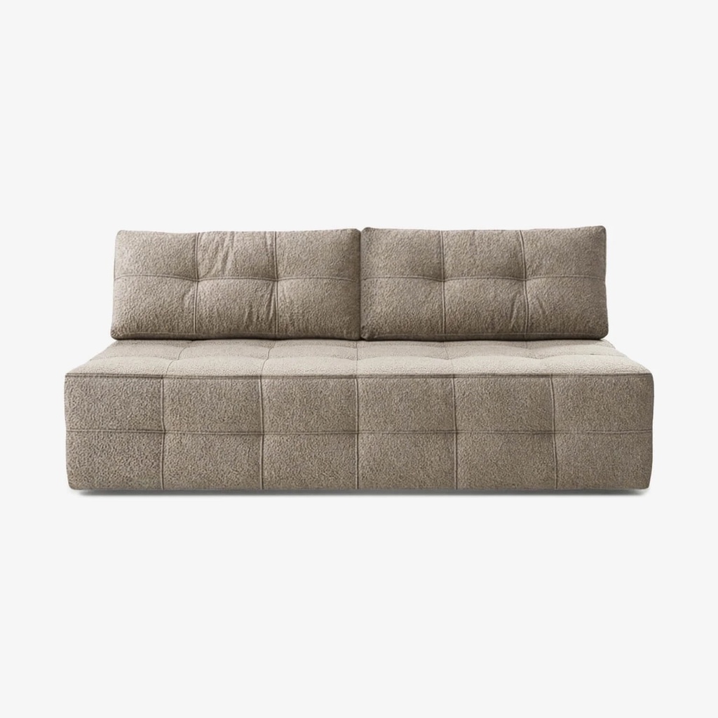 [COM.VERA/ANTHOLOGY2/SOF] MORANA Beigefarbenes Bouclé-Klappsofa