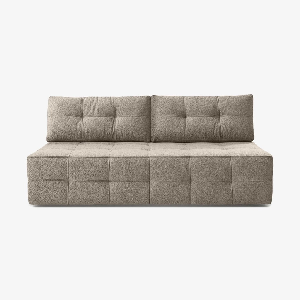 [COM.VERA/ANTHOLOGY20/SOF] Cremefarbenes Bouclé-Klappsofa MORANA