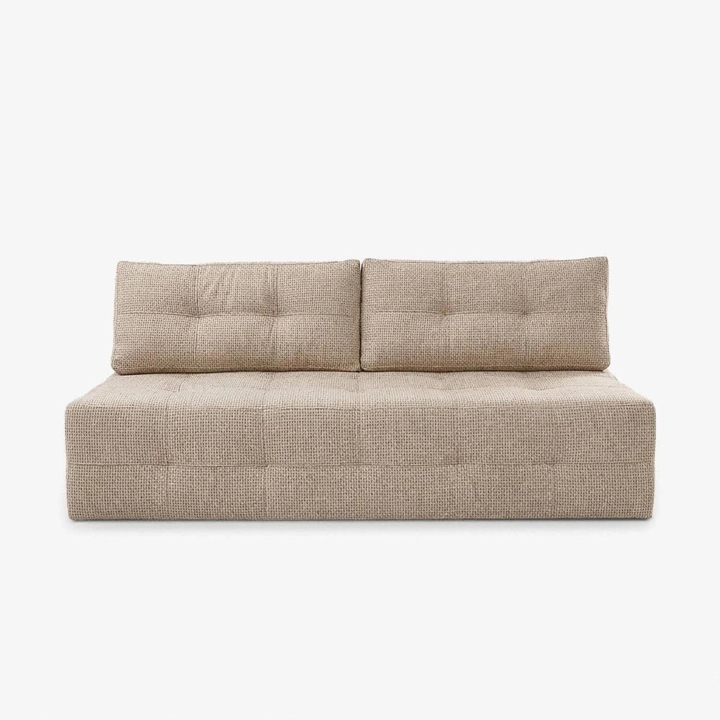Beigefarbenes Chenille-Klappsofa MORANA