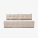 MORANA Klappsofa aus cremefarbenem Chenille