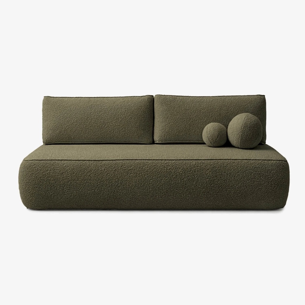 ARVETO Olive Boucle Klappsofa