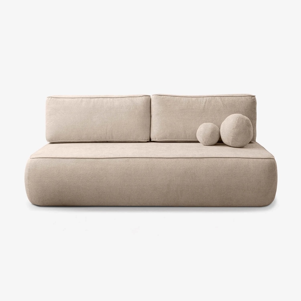 ARVETO Beige Chenille Klappsofa