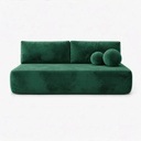 ARVETO Klappsofa aus grünem Velours