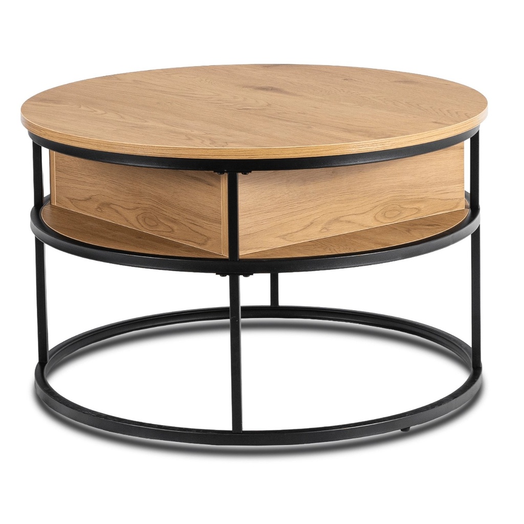[ME.ASTUR/D/CZ/L] ASTUR Eiche/Schwarzer Tisch