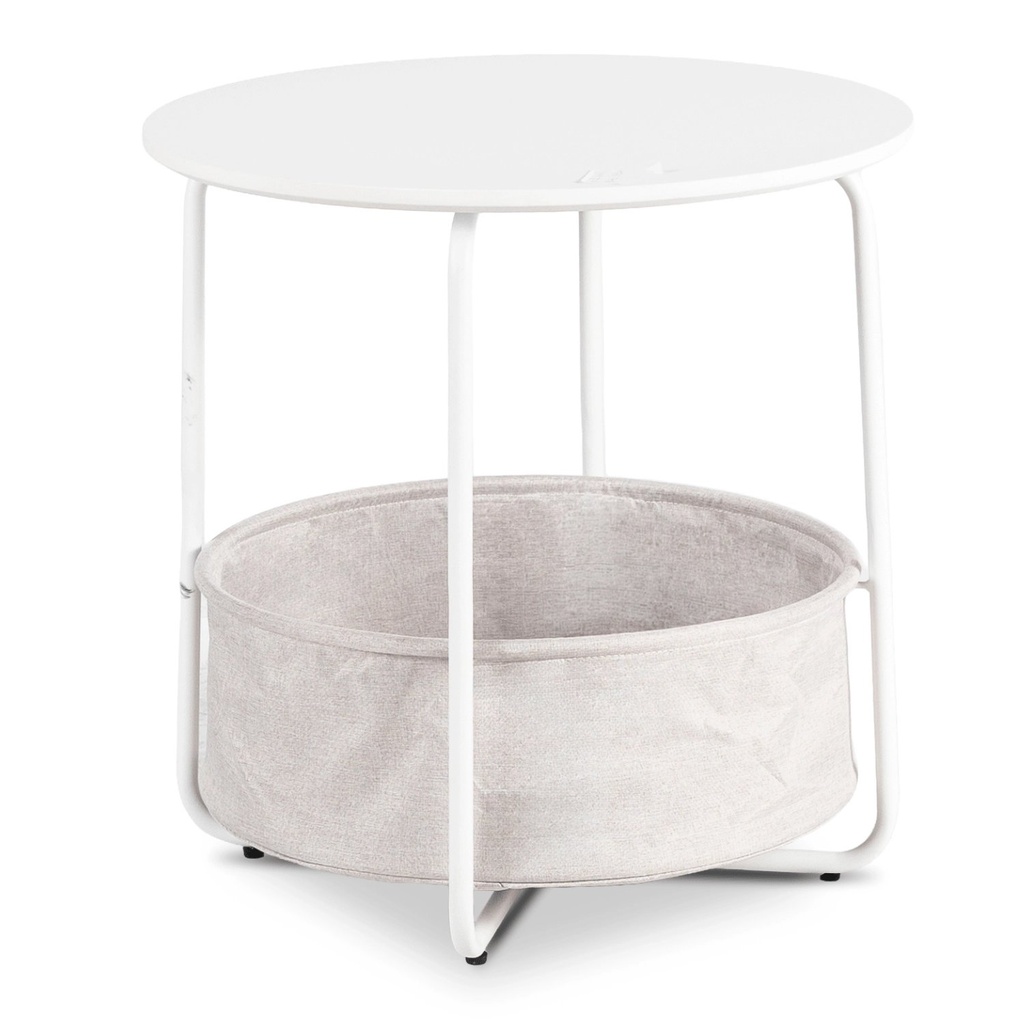 [ME.VARANO/B/BZ/L] VRANO Tisch Weiß/Beige
