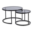 CARRERA Couchtisch-Set Grau/Schwarz