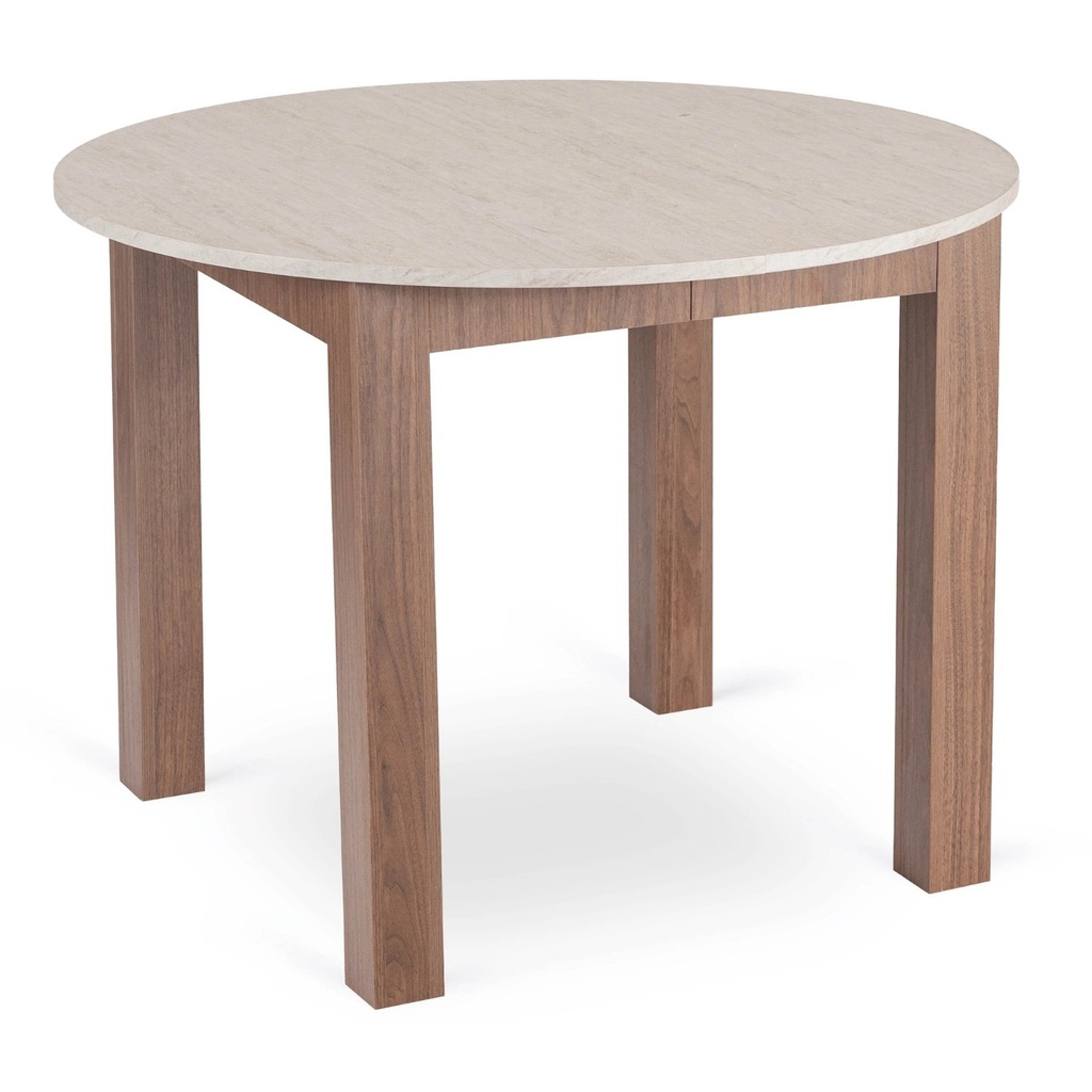 HARRY ausziehbarer Tisch 102-142 cm Travertin/Walnuss Schön
